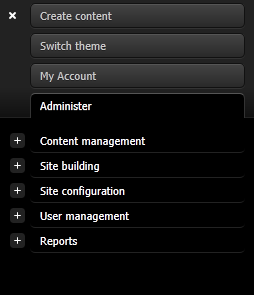 The Admin module for Drupal